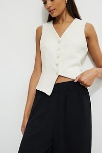Pantalon à enfiler à jambe large