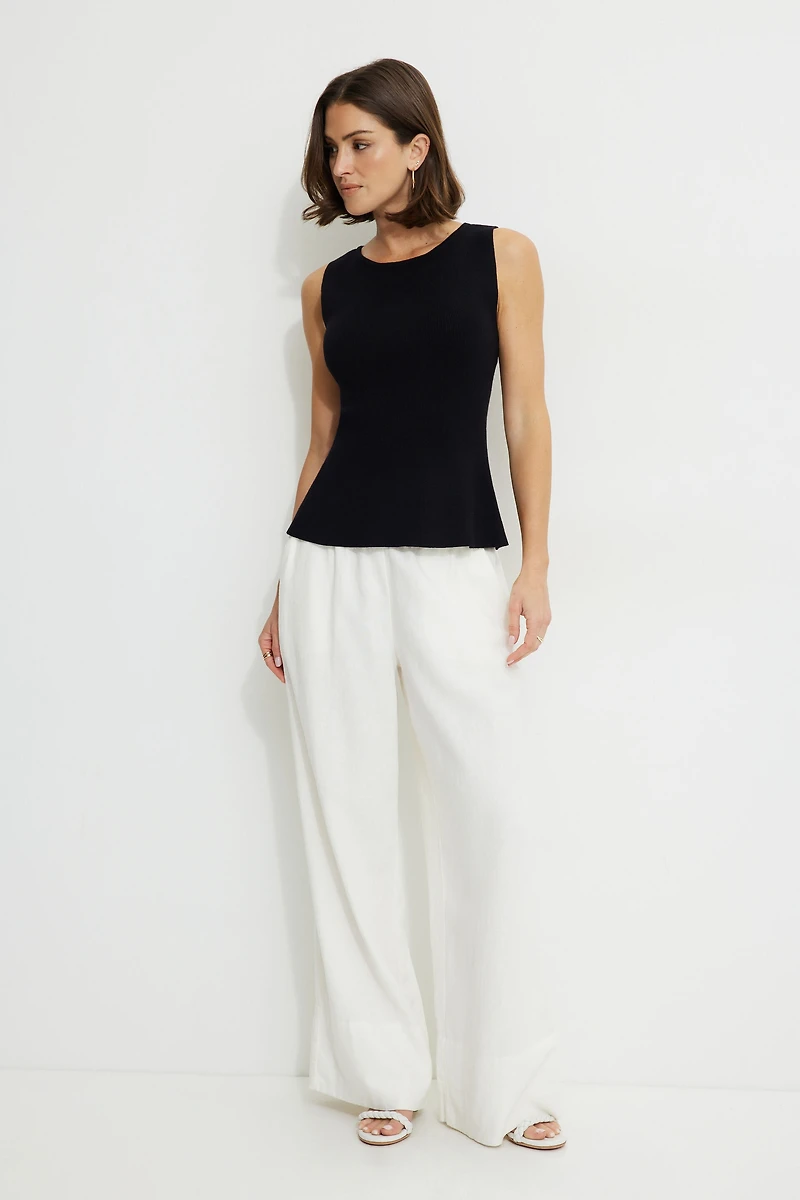 Open Back Knit Tank Top