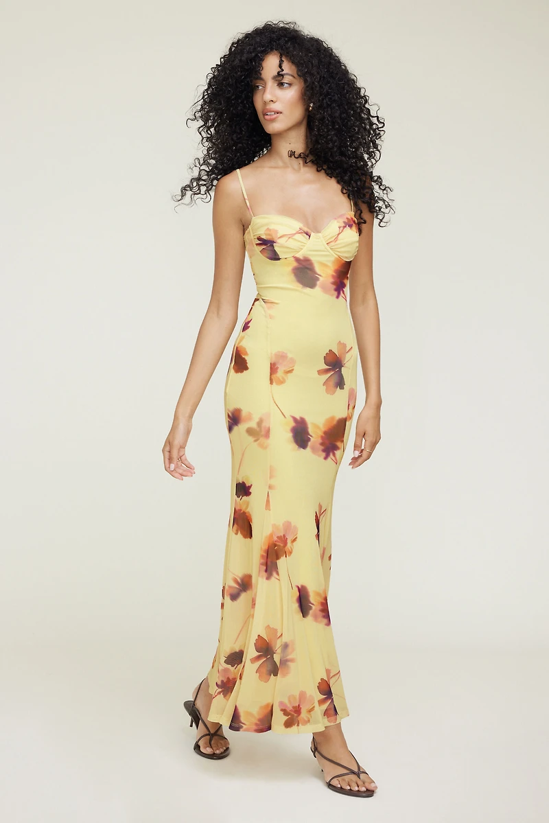 Sweetheart Mesh Maxi Dress