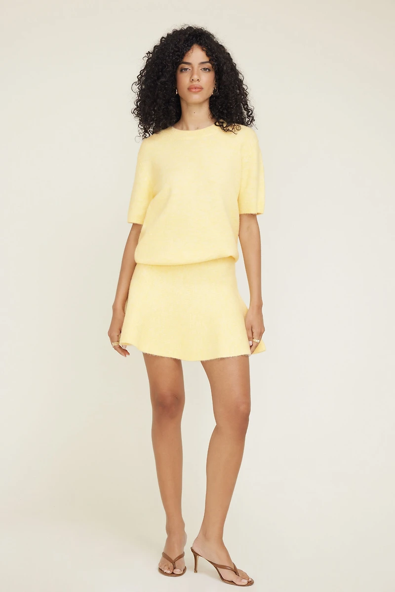 Knit Drop Waist Mini Skirt