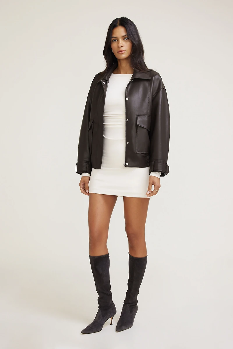 Minirobe doublée en coton-spandex Katia