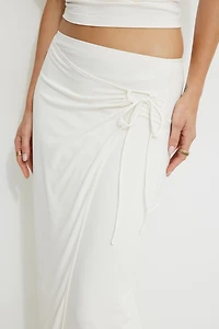 Jupe maxi portefeuille en jersey