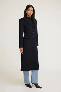 Cinched Wool Coat