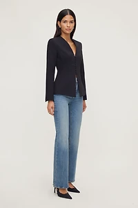 Plunge Small Button Blazer
