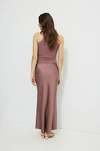 Cary Satin Slip Maxi Skirt