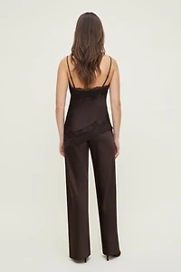 Wide Leg Satin Pants