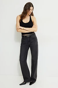 Mika Mid Rise Relaxed Straight Leg Jeans