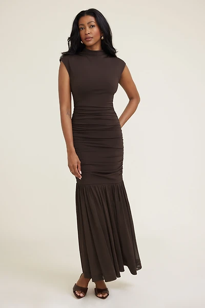 Robe maxi bimatière Sculpt style sirène