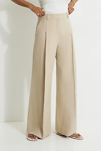 Pleated Wide Leg Pants