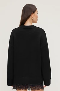 Chandail surdimensionné à col rond