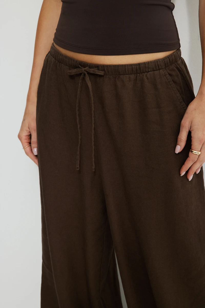 Leo Wide Leg Linen Pants
