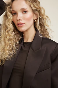 Noa Oversized Satin Blazer