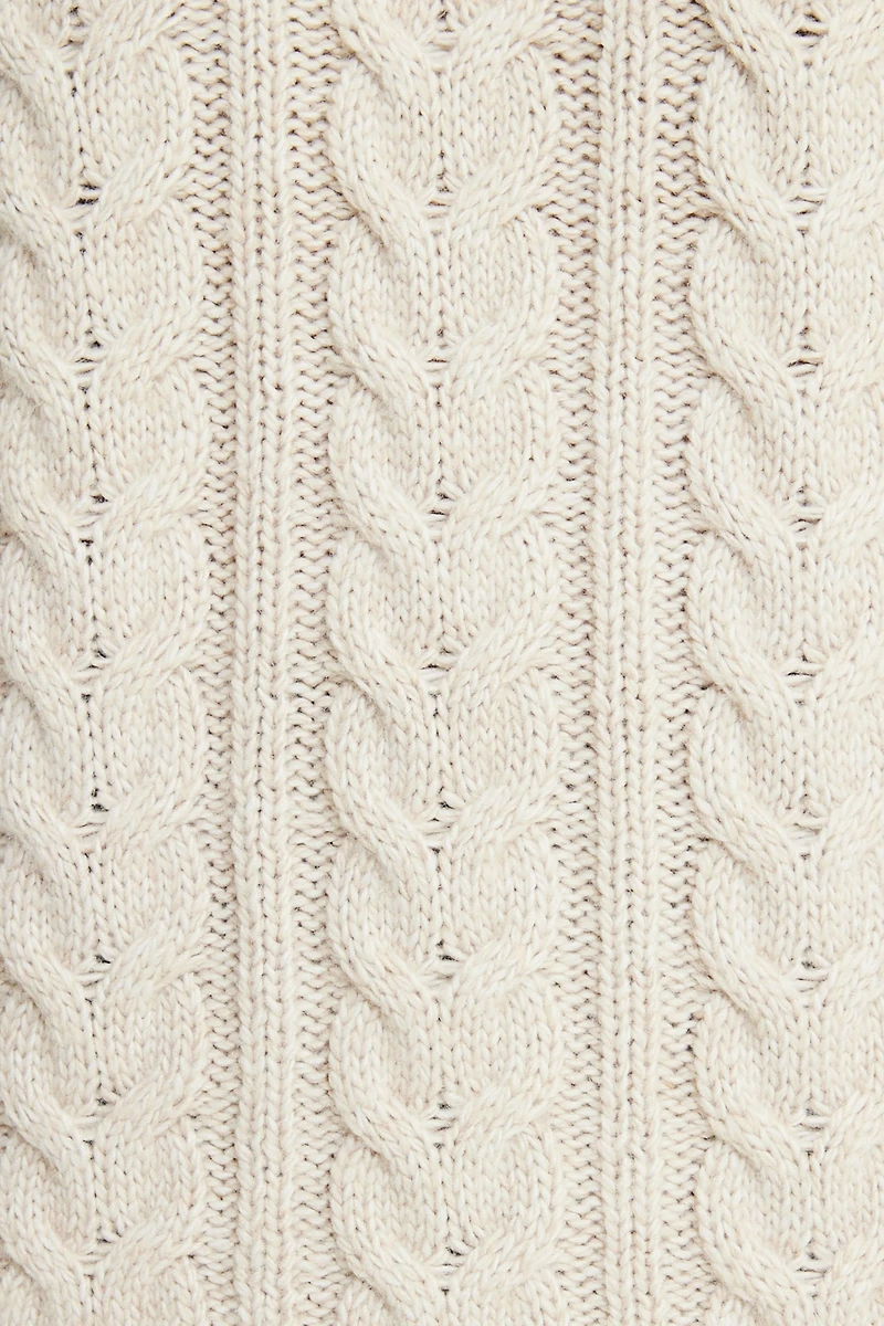 Cable Knit Mock Neck Sweater