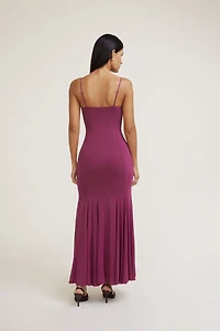 Robe maxi à col échancré style sirène Dahlia