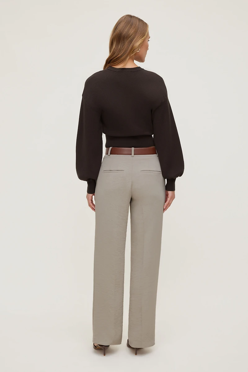 Pantalon fluide et épuré à jambe droite Camelia