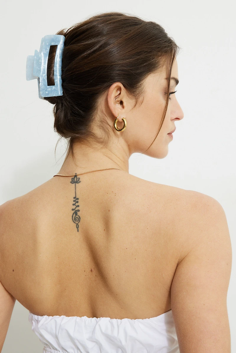 Pince à cheveux à entaille en acétate