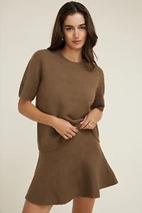 Aura Boxy Short Sleeve Sweater