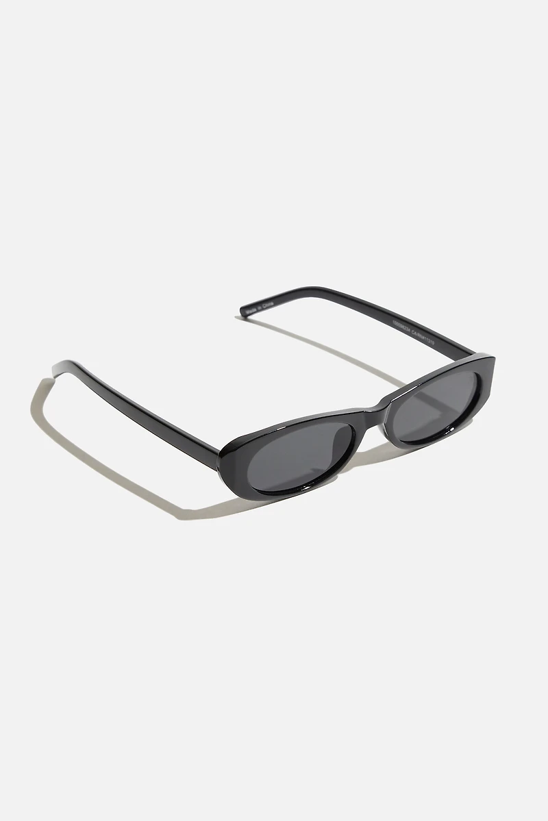 Lunettes de soleil ovales très minces