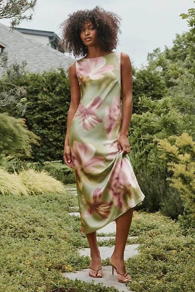 Robe maxi en satin Liora