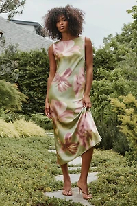 Robe maxi en satin Liora