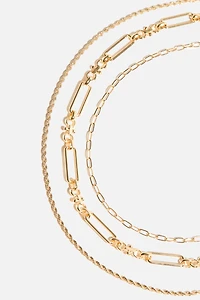 3-Pack Deco Chain Necklaces