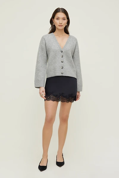 Relaxed V Neck Cardigan