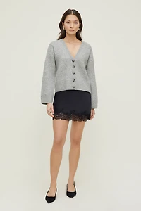 Relaxed V Neck Cardigan