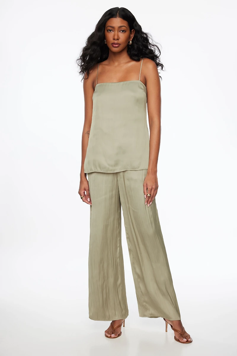 Cami froissée en satin