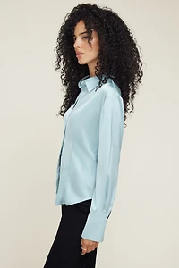 Chemise ajustée en satin Eva