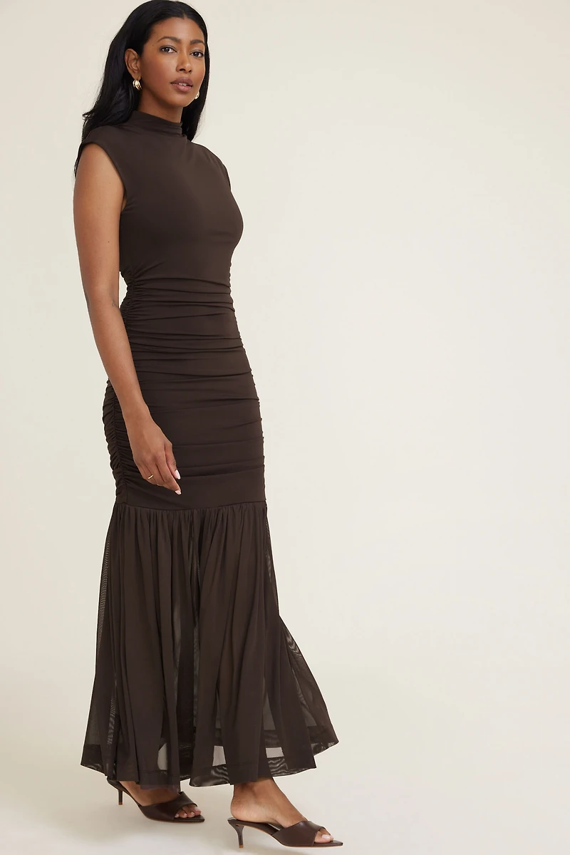 Robe maxi bimatière Sculpt style sirène