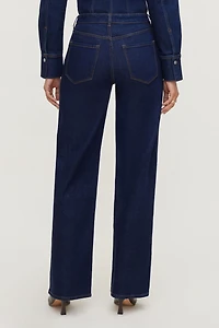 Heidi Stretch High Rise Wide Leg Jeans