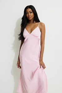 Robe maxi en satin Sage