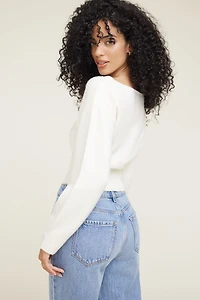 Juliet Cinched Boat Neck Sweater