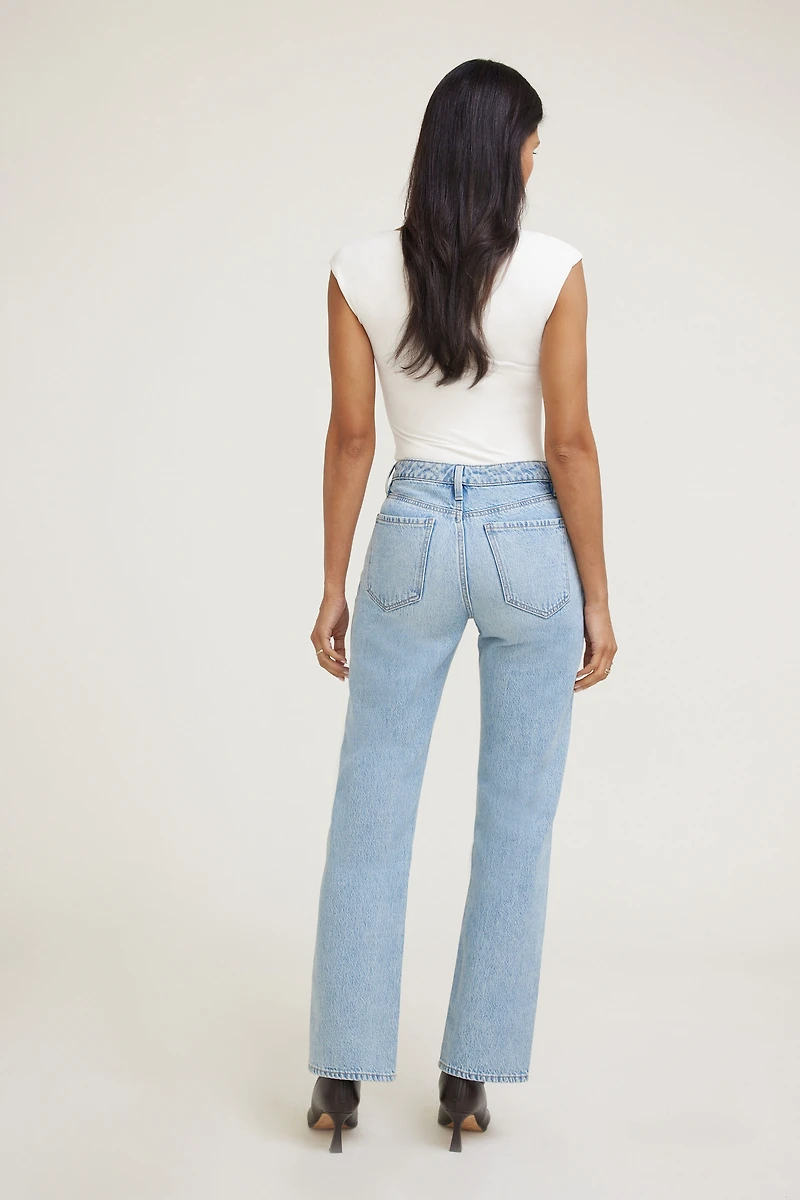 Cara High Rise Straight Leg Jeans