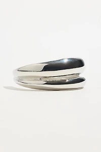 Bracelet-manchette double courbé