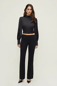 Pantalon ajusté à jambe semi-évasée Frankie