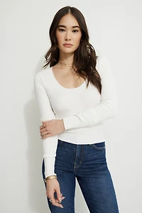 Alyssa Ribbed Scoop Sweater