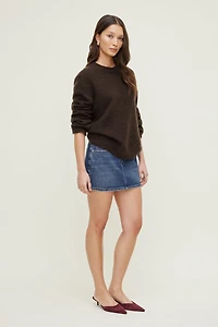 Minijupe-short en denim Gia