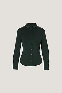 Eva Cinched Satin Shirt