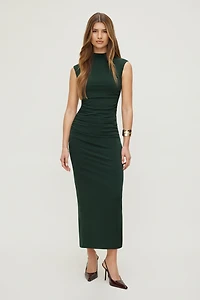 Bria Sculpt Mock Neck Maxi Dress