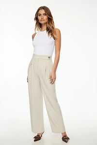 Pantalon plissé à jambe large