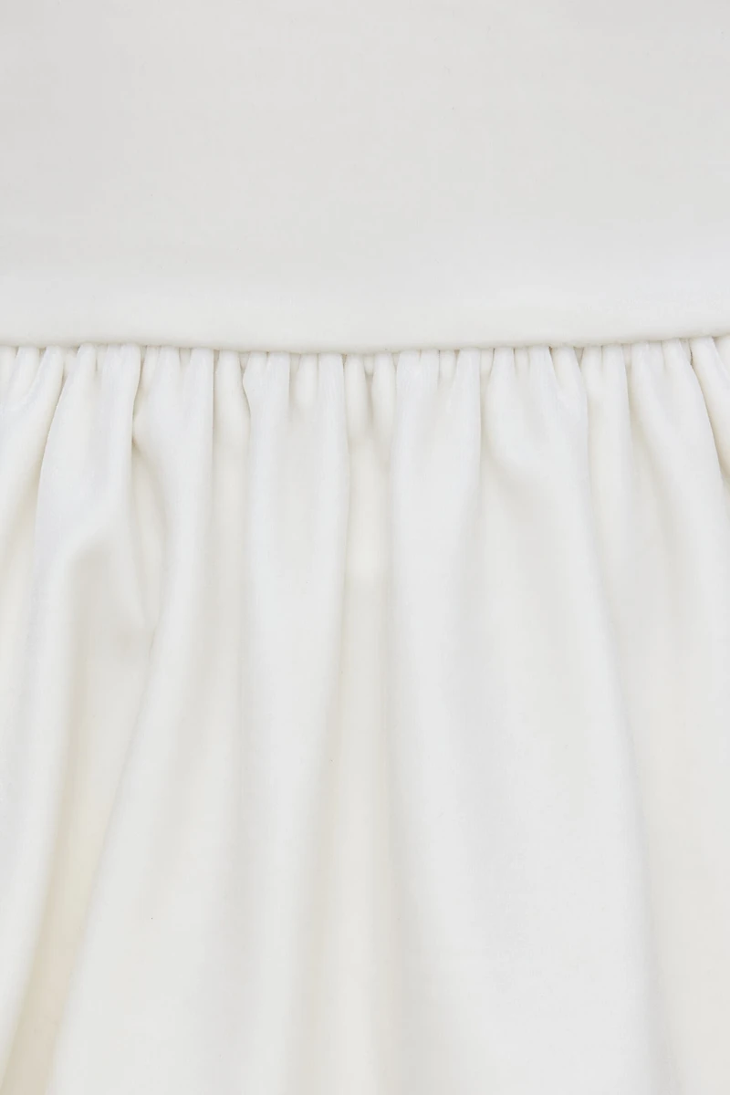 Peplum Velvet Tube Top