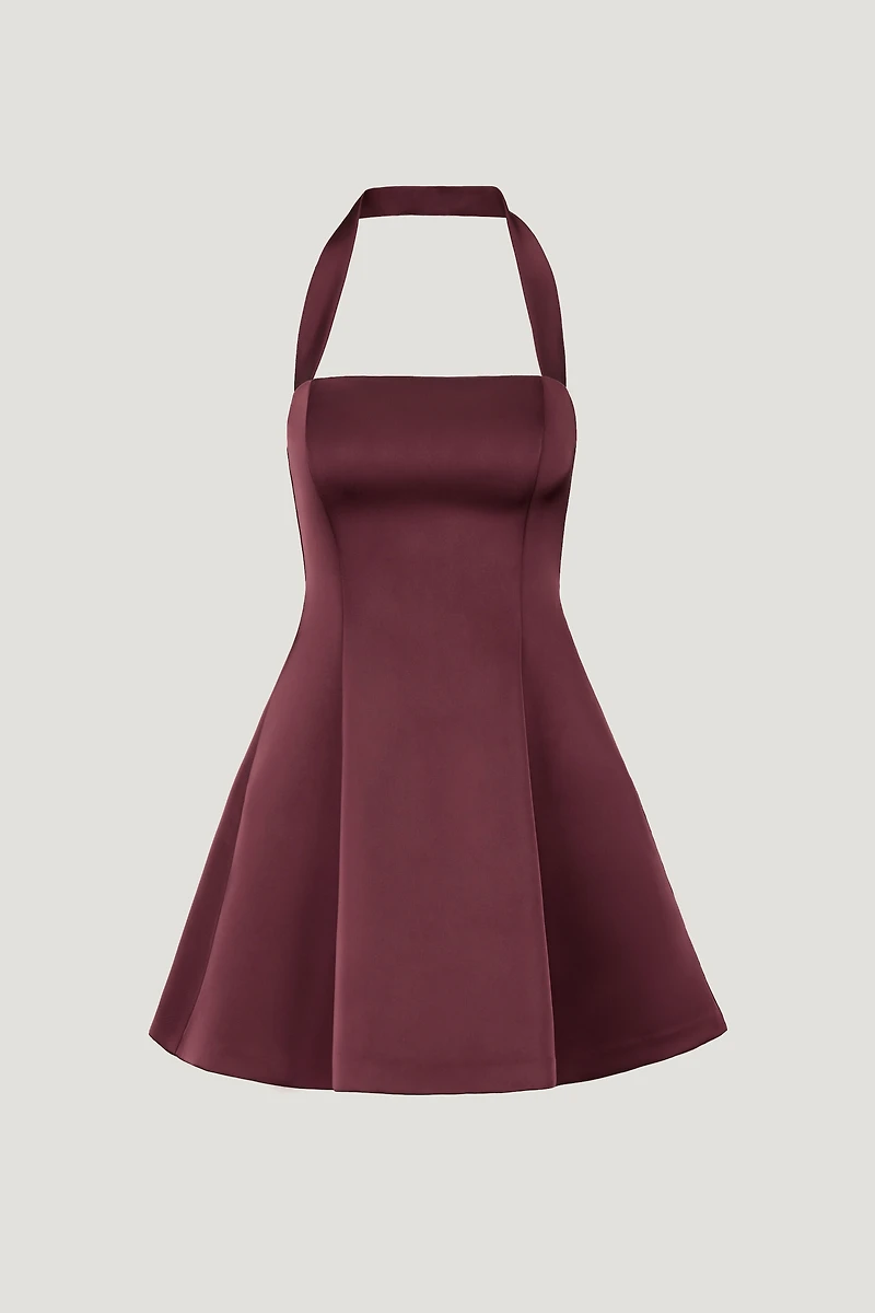 Minirobe licou en satin Amaya