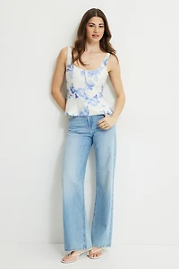Tie Back Peplum Top
