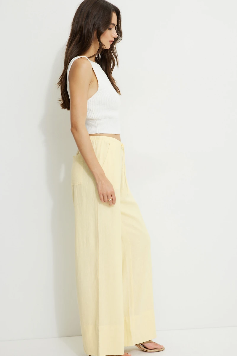 Leo Wide Leg Linen Pants