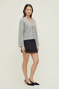 Relaxed V Neck Cardigan