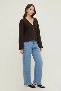 Relaxed V Neck Cardigan