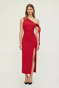 Off Shoulder Bow Maxi Dress