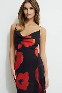 Celeste Asymmetric Maxi Slip Dress