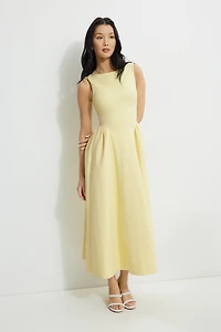 Flared Ponte Maxi Dress